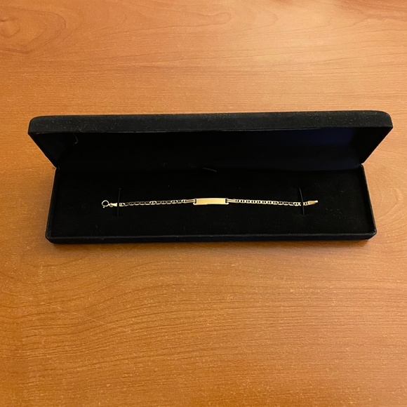 14KT Yellow Gold 5.5" Children's ID Bracelet - Picture 3 of 4